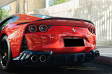2017-2026 Ferrari 812 Superfast MSY Style DRY Carbon Fiber Rear Diffuser with Light