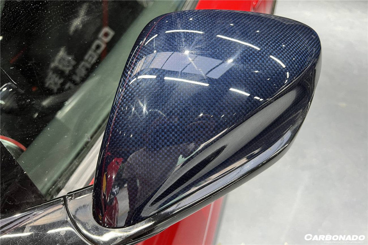 2017-2026 Ferrari 812 MSY Style Autoclave Carbon Fiber Mirror Cover Replacement | Fits Superfast, GTS