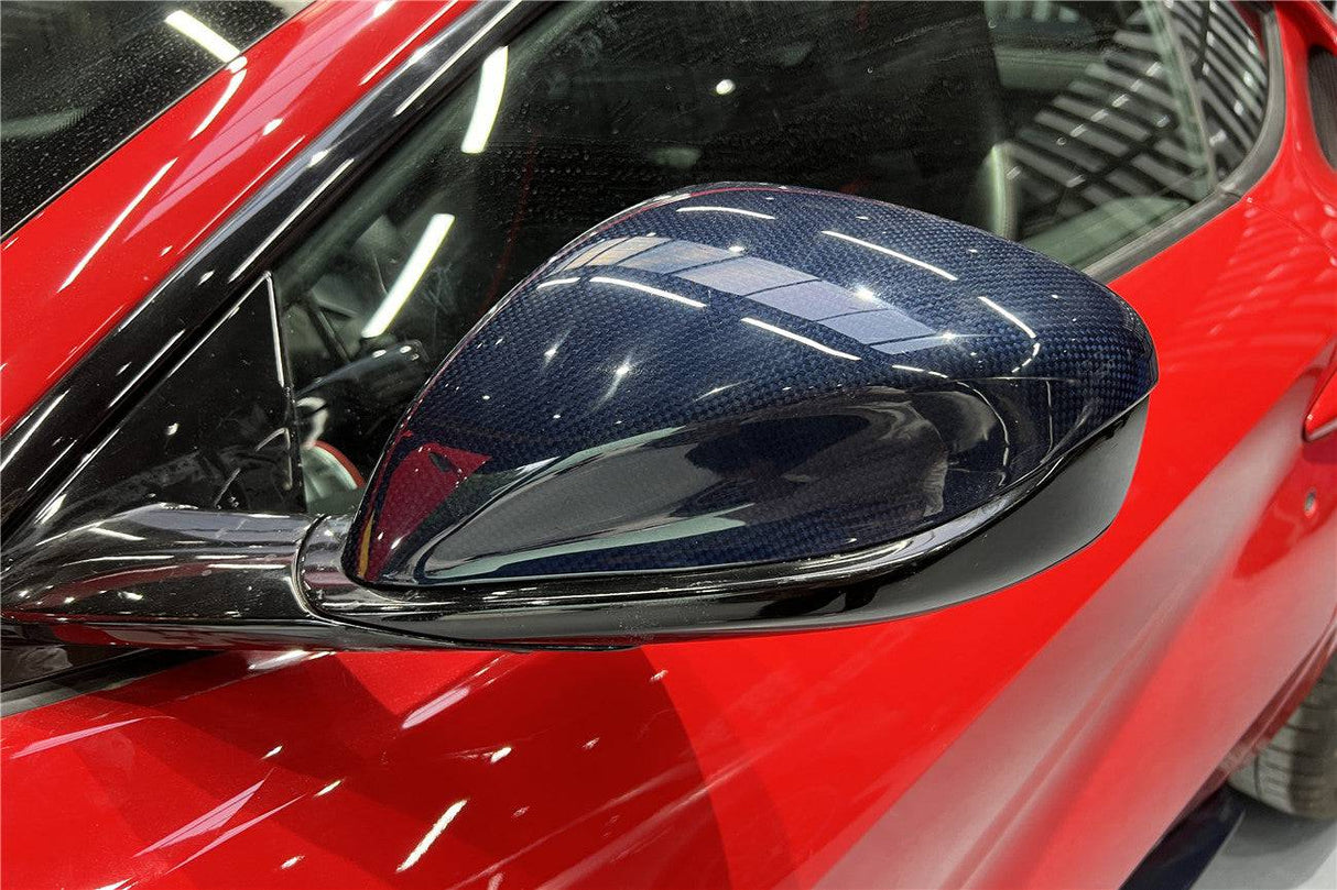 2017-2026 Ferrari 812 MSY Style Autoclave Carbon Fiber Mirror Cover Replacement | Fits Superfast, GTS