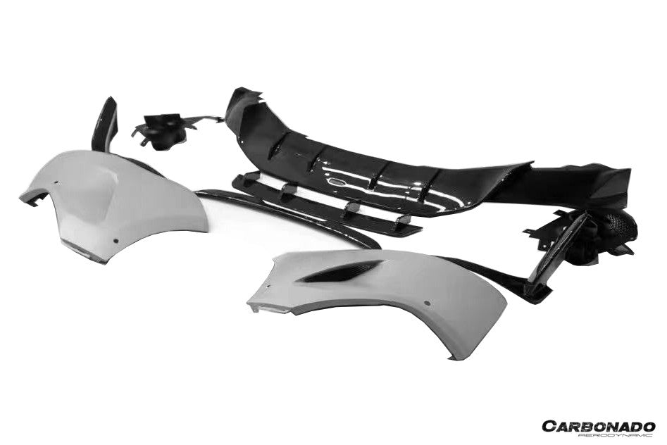 2021-2024 Aston Martin DBX 707 Style Dry Carbon Fiber Front Bumper With Lights