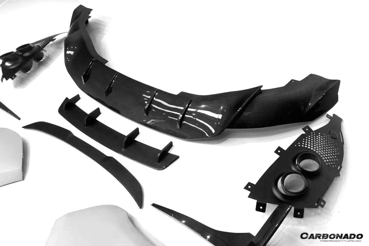2021-2024 Aston Martin DBX 707 Style Dry Carbon Fiber Rear Bumper with  Exhaust tips