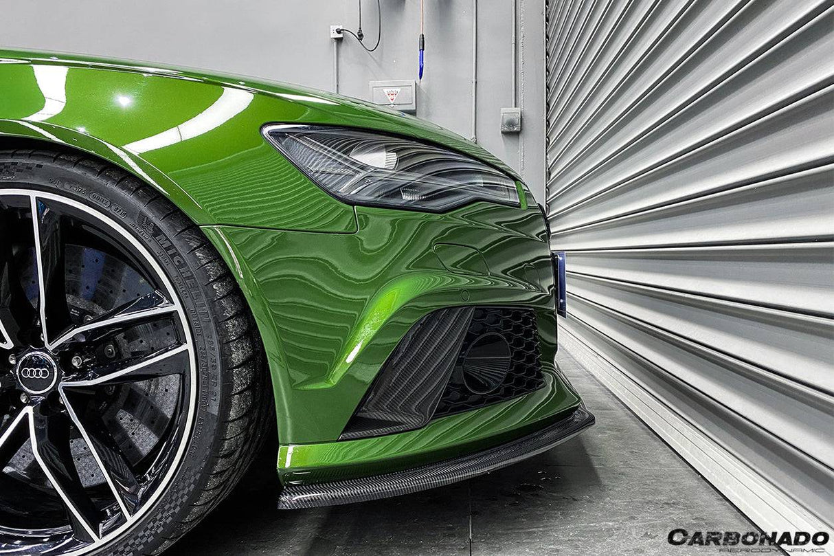 2013-2018 Audi RS6 Avant OE Style Carbon Fiber Front Bumper Caps