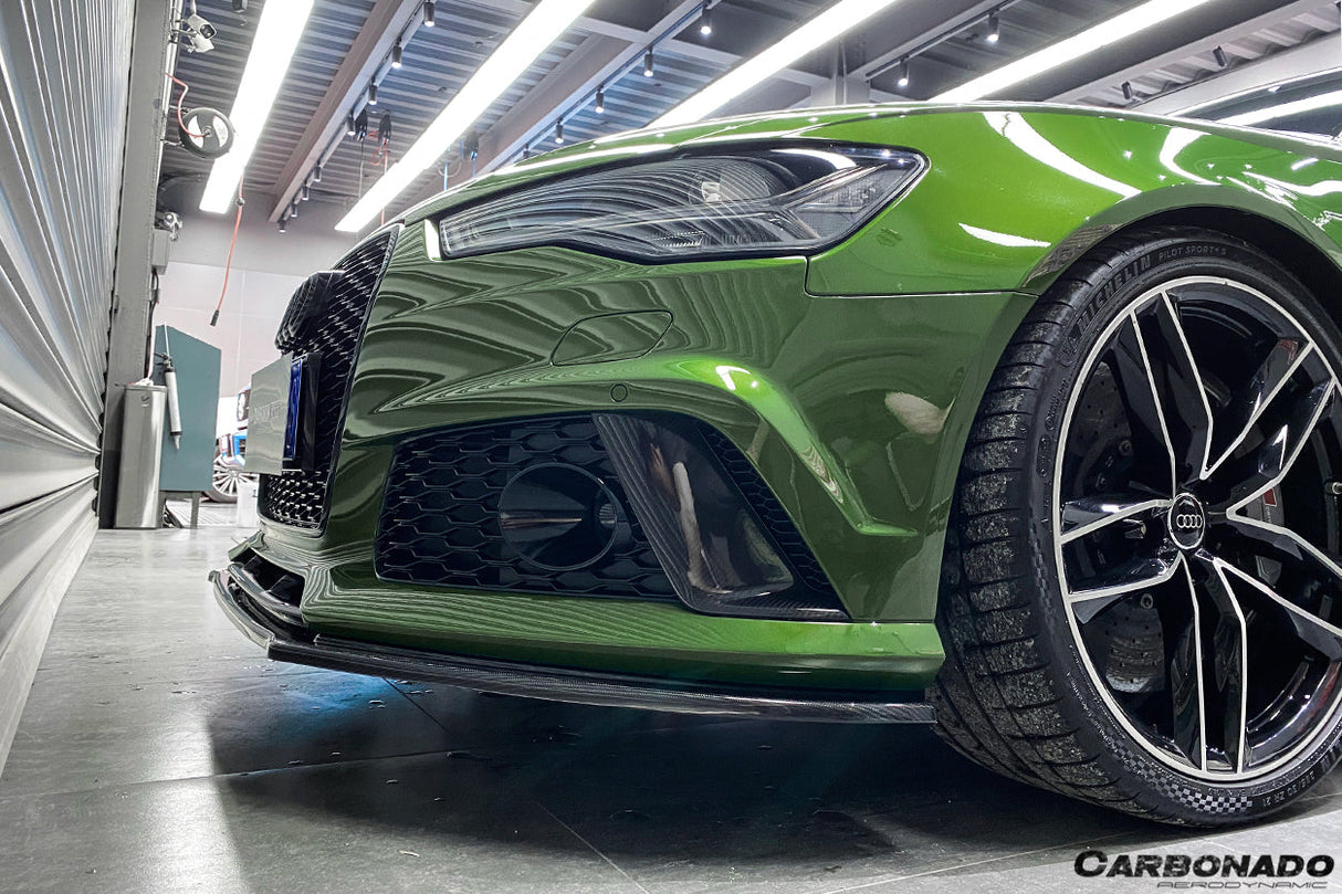2013-2018 Audi RS6 Avant OE Style Carbon Fiber Front Bumper Caps