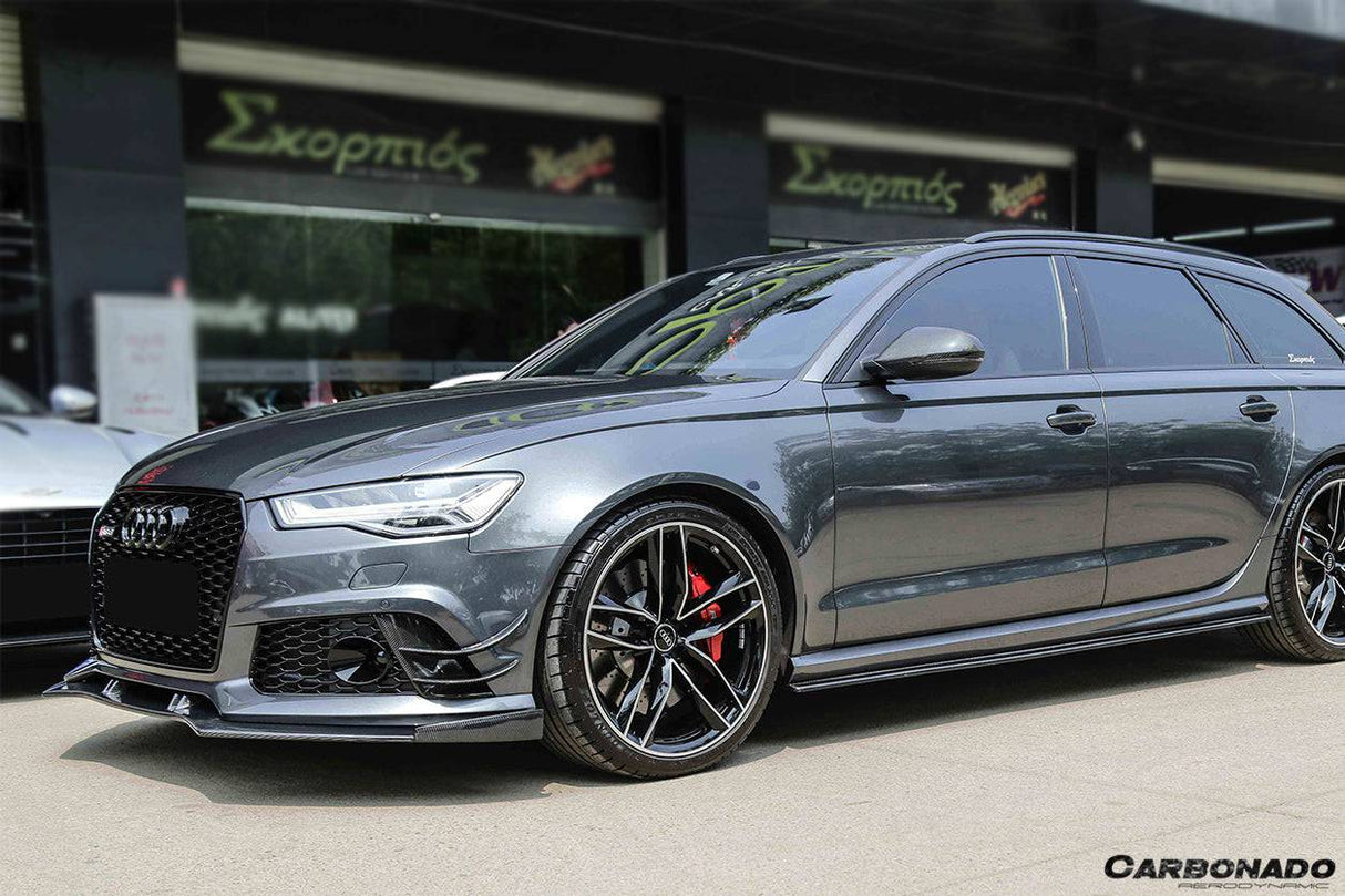 2013-2018 Audi RS6 C7 Avant BS Style Carbon Fiber Front Bumper Vent Caps