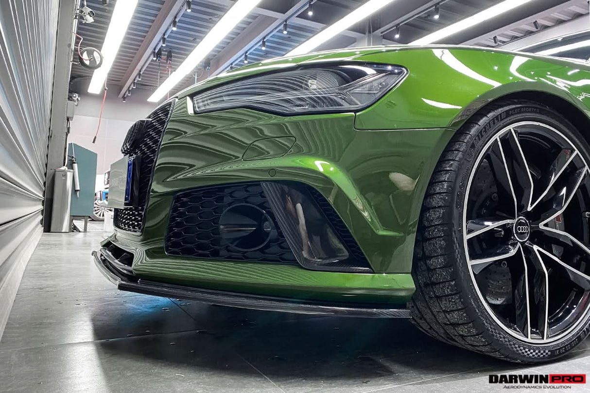 2013-2018 Audi RS6 Avant Carbon Fiber Front Bumper Caps