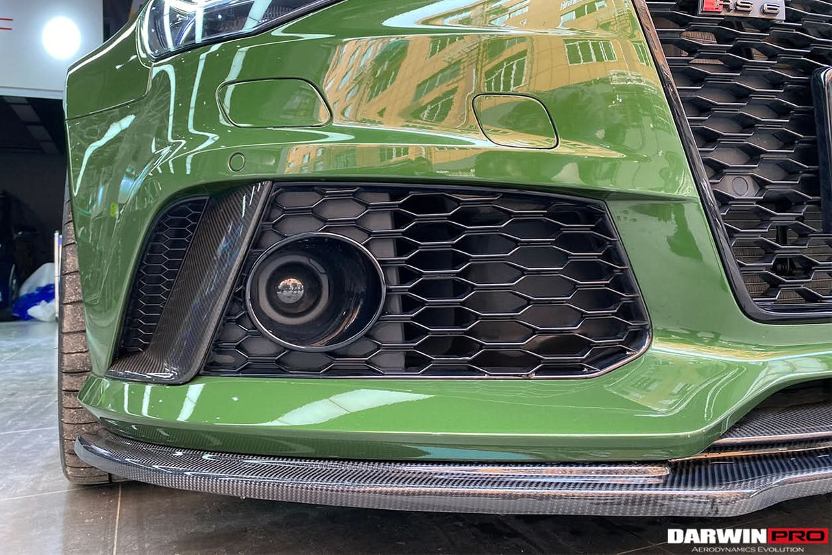 2013-2018 Audi RS6 Avant Carbon Fiber Front Bumper Caps