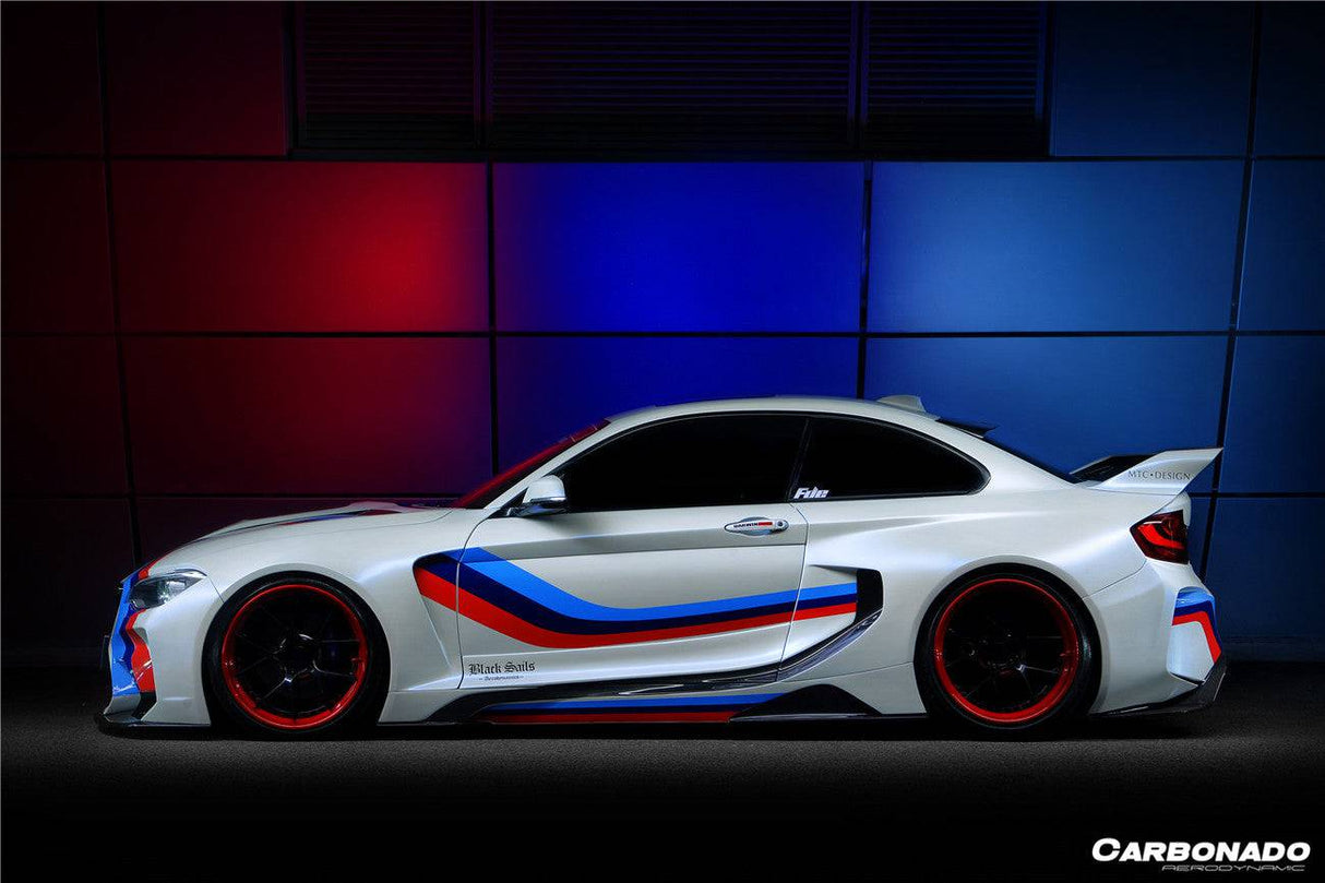 2014-2019 BMW 2 Series F22 VR Style Partial Carbon Fiber Wide Body Full Body Kit