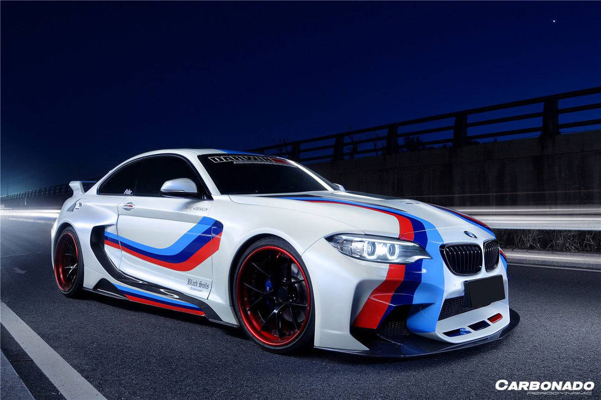 2014-2019 BMW 2 Series F22 VR Style Partial Carbon Fiber Wide Body Full Body Kit