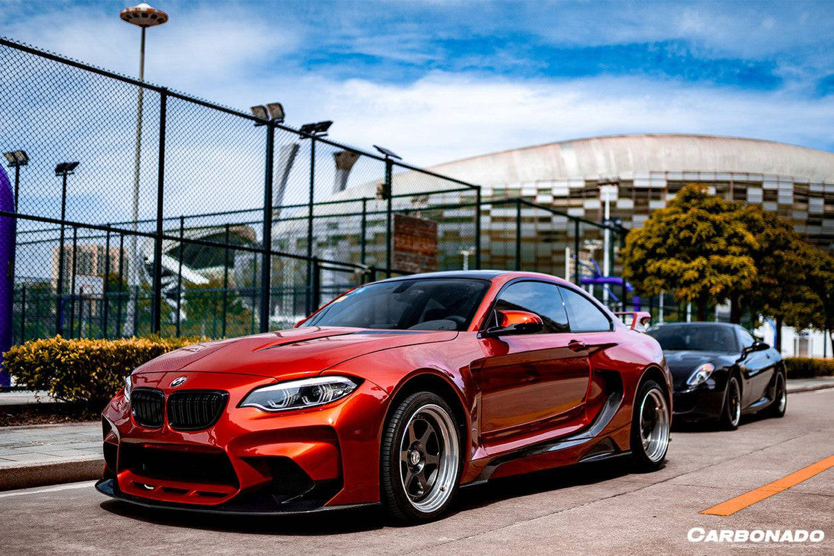 2014-2019 BMW 2 Series F22 VR Style Partial Carbon Fiber Wide Body Full Body Kit