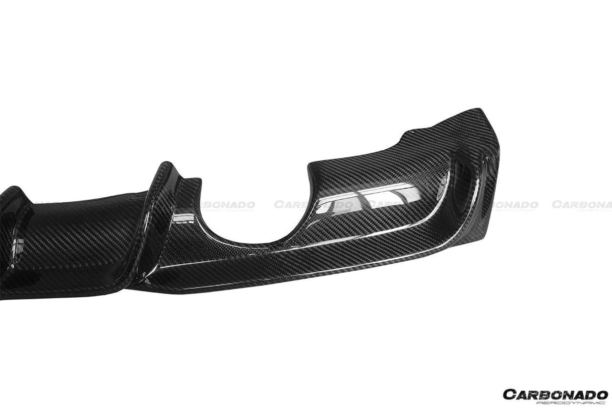 2013-2019 BMW 3 Series F30 F35 MP Style Carbon Fiber Dual Exhaust Rear Lip (For M-Tech Only)