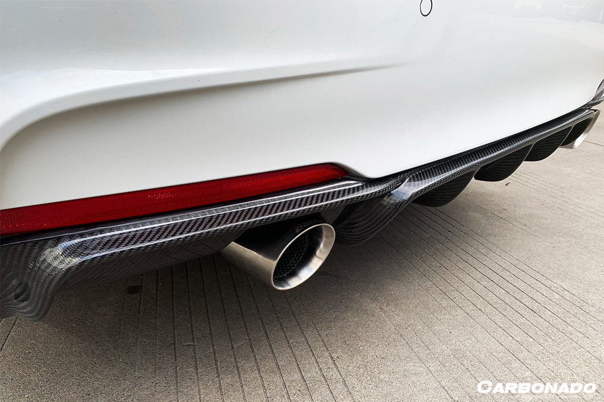 2013-2019 BMW 3 Series F30 F35 MP Style Carbon Fiber Dual Exhaust Rear Lip (For M-Tech Only)