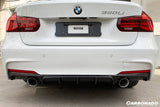 2013-2019 BMW 3 Series F30 F35 MP Style Carbon Fiber Dual Exhaust Rear Lip (For M-Tech Only)