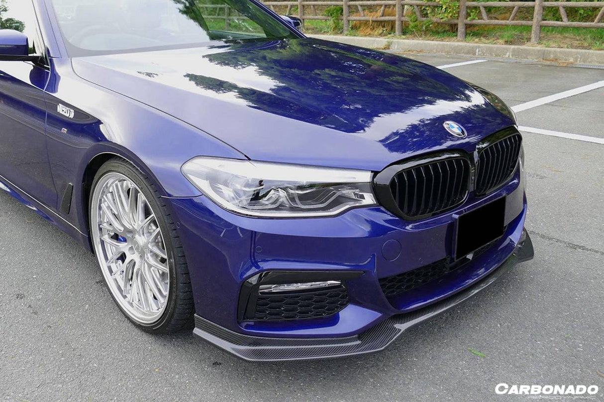2017-2019 BMW 5 Series G30 G38 M-TECH ECC Style Carbon Fiber Front Lip
