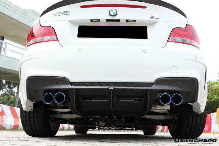 2008-2013 BMW E82 E88 1M RZ Style Carbon Fiber Rear Lip  Rear Diffuser Undertray