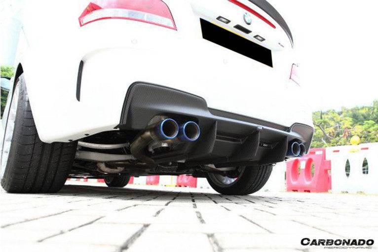 2008-2013 BMW E82 E88 1M RZ Style Carbon Fiber Rear Lip  Rear Diffuser Undertray