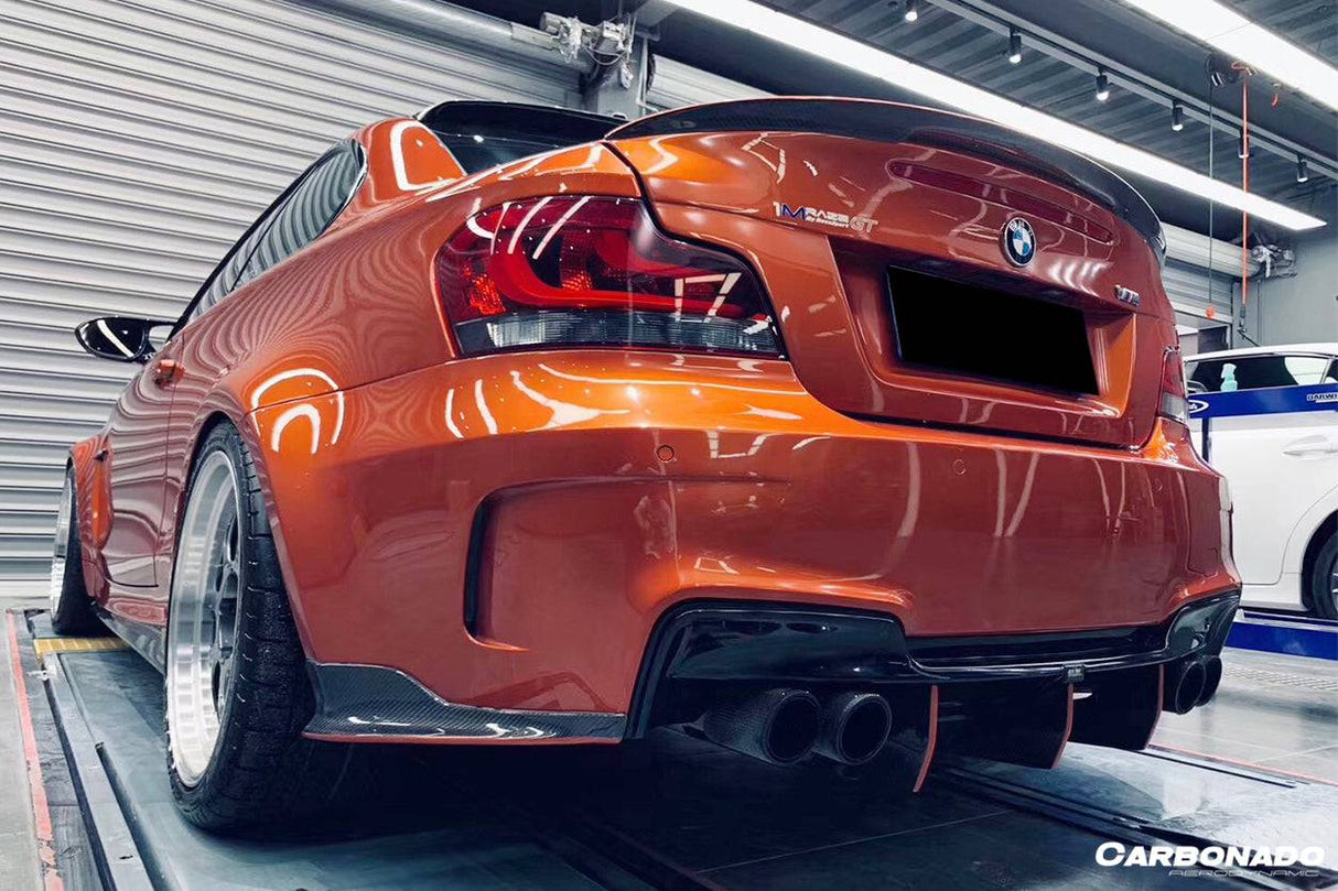 2008-2013 BMW E82 E88 1M RZ Style Carbon FIber Rear Lip