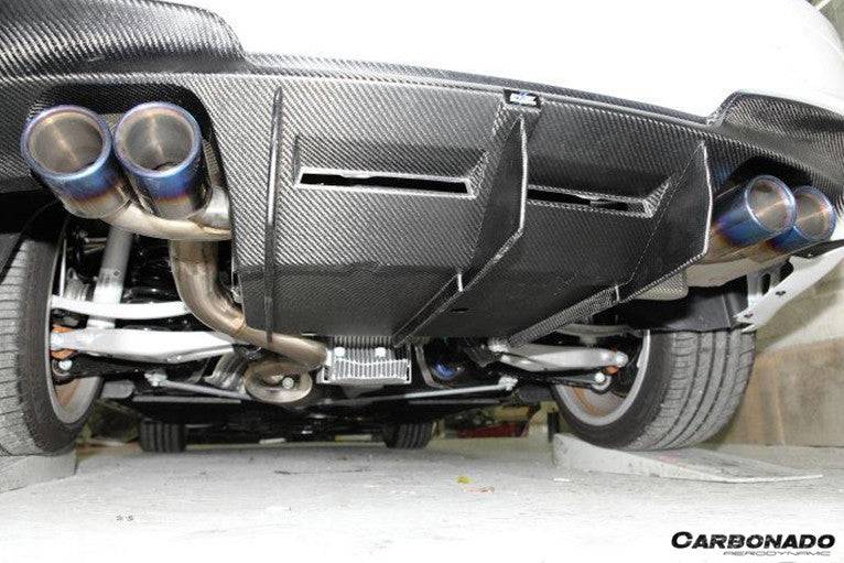 2008-2013 BMW E82 E88 1M RZ Style Carbon Fiber Rear Lip  Rear Diffuser Undertray