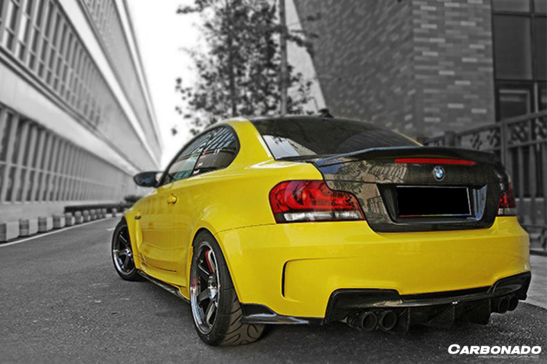 2008-2013 BMW E82 E88 1M RZ Style Carbon Fiber Rear Lip  Rear Diffuser Undertray