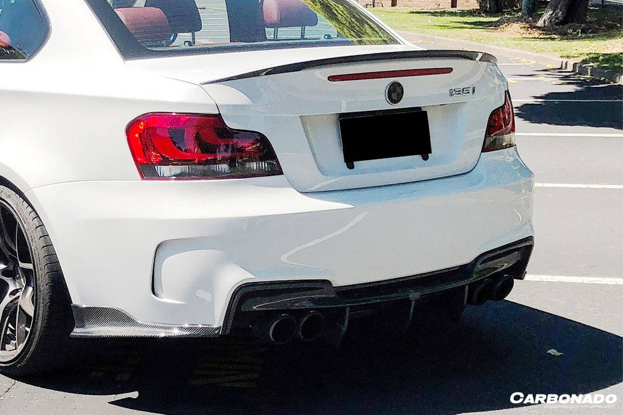 2008-2013 BMW E82 E88 1M RZ Style Carbon FIber Rear Lip