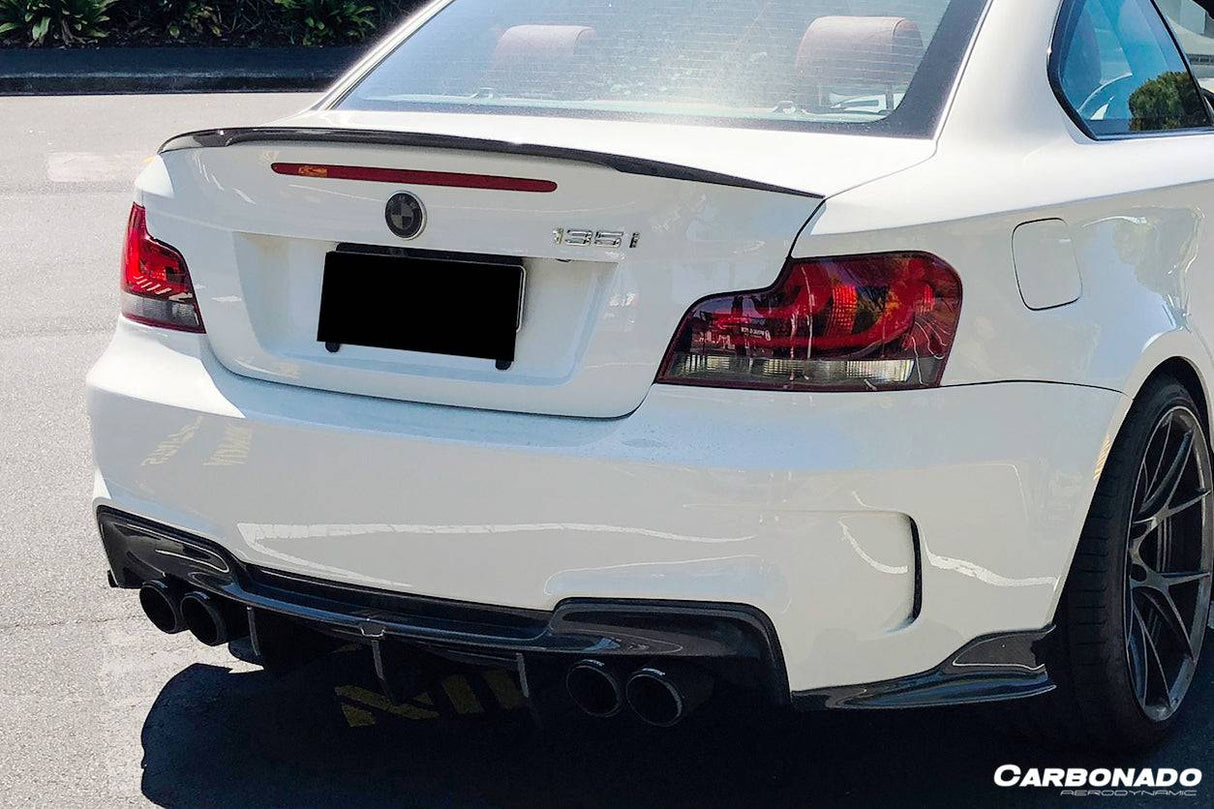 2008-2013 BMW E82 E88 1M RZ Style Carbon Fiber Rear Lip  Rear Diffuser Undertray