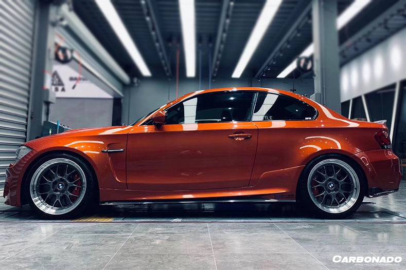 2008-2013 BMW E82 E88 1M RZ Style Partial Carbon FIber Side Skirts