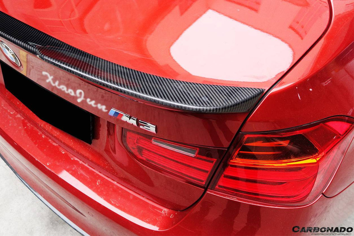 2014-2020 BMW M3 F80   3 Series F30 F35 VRS Style Carbon Fiber Trunk Spoiler