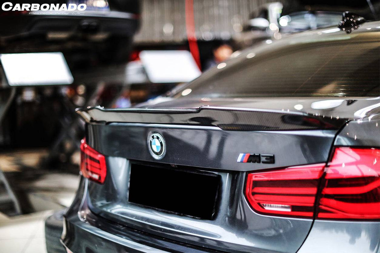 2014-2020 BMW M3 F80   3 Series F30 F35 VRS Style Carbon Fiber Trunk Spoiler