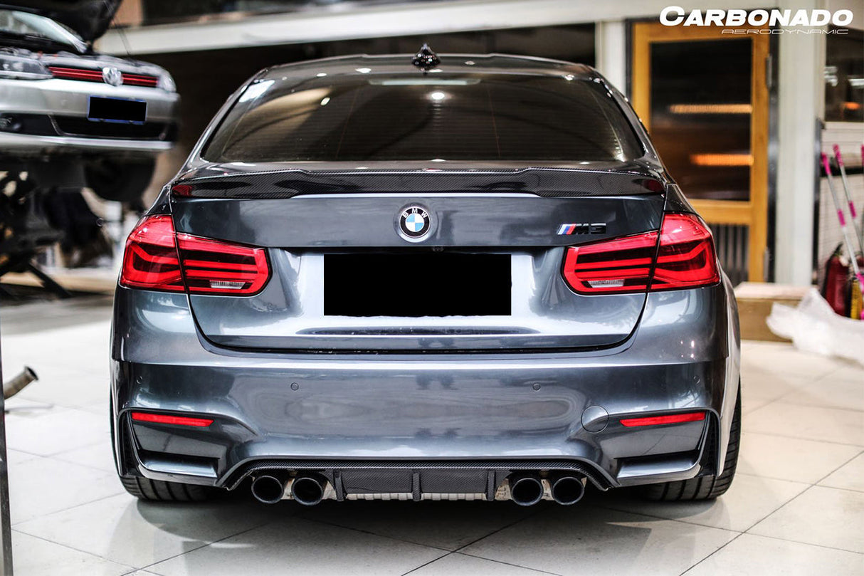 2014-2020 BMW M3 F80   3 Series F30 F35 VRS Style Carbon Fiber Trunk Spoiler