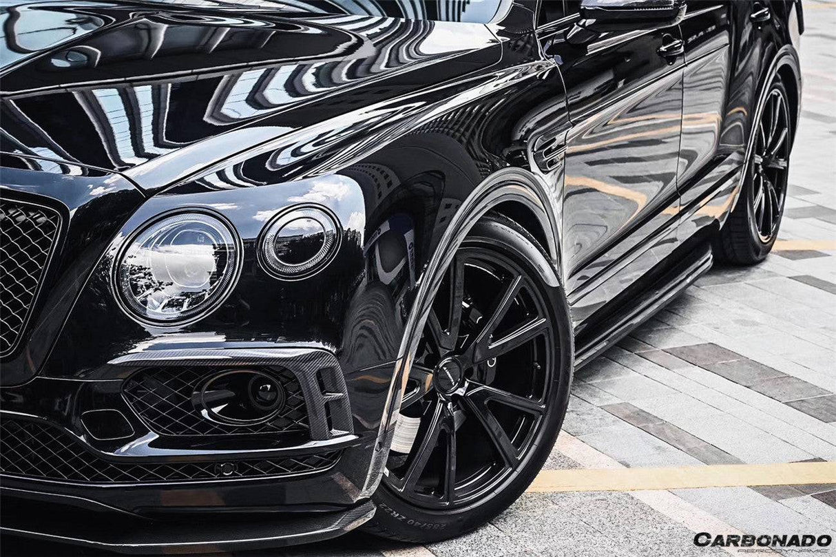 2016-2019 Bentley Bentayga OD Style Carbon Fiber Front Bumper Vent canards