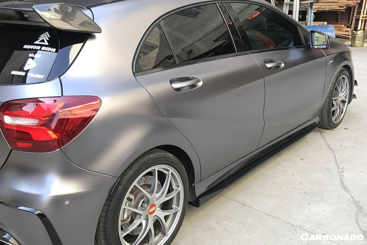 2016-2018 Mercedes Benz W176 A45 AMG RZS Style Carbon Fiber Side Skirts