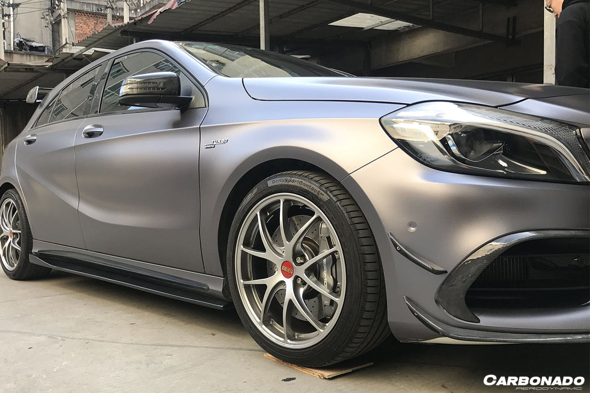 2016-2018 Mercedes Benz W176 A45 AMG RZS Style Carbon Fiber Side Skirts