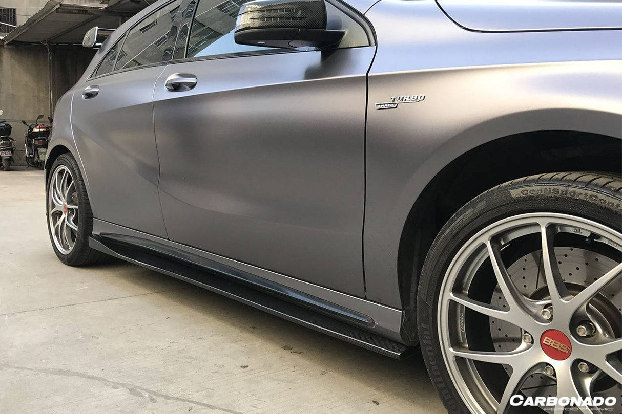 2016-2018 Mercedes Benz W176 A45 AMG RZS Style Carbon Fiber Side Skirts
