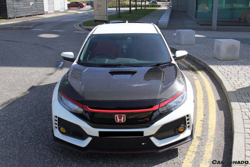 2015-2021 Honda Civic Type R FK8 M Style Autoclave Double Carbon Fiber Hood