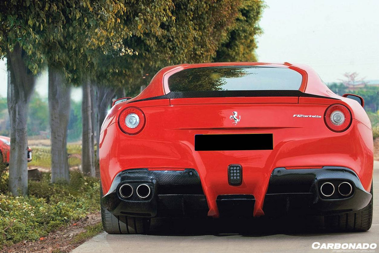 2012-2017 Ferrari F12 Berlinetta RS Style Carbon Fiber Trunk Spoiler
