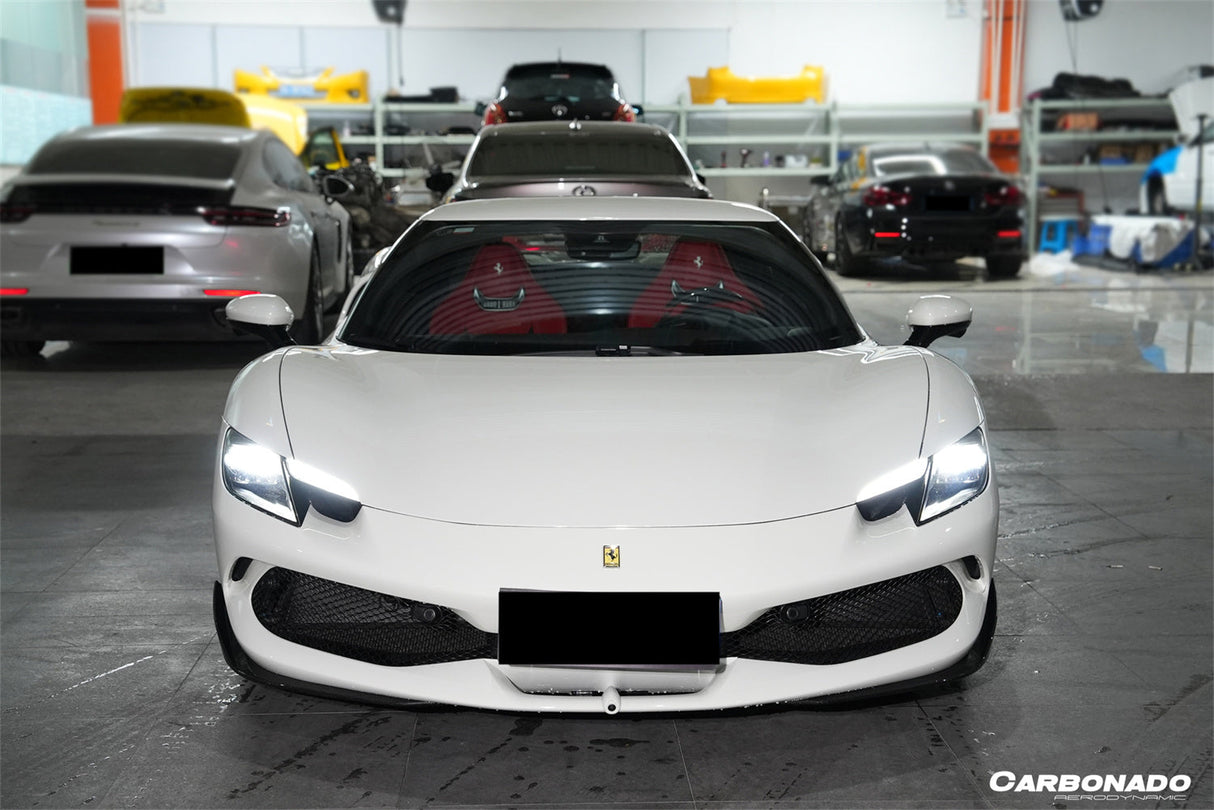 2022-UP Ferrari 296 GTB AF Style Dry Carbon Fiber Front Lip Splitter