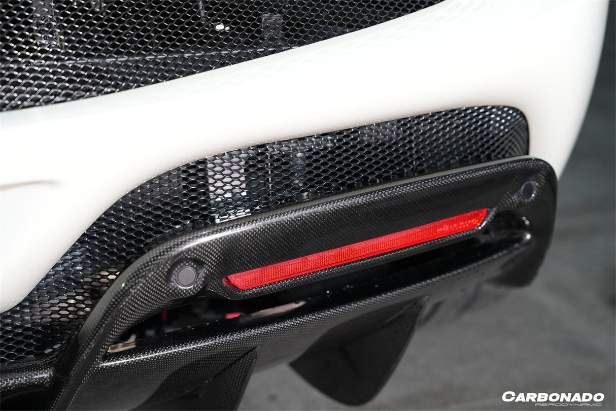 2022-UP Ferrari 296 GTB And GTS OE Style Carbon Fiber Rear Diffuser