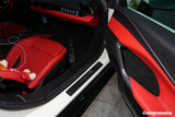 2022-2025 Ferrari 296 OEM Style Dry Carbon Fiber Door Sills Steps Cover