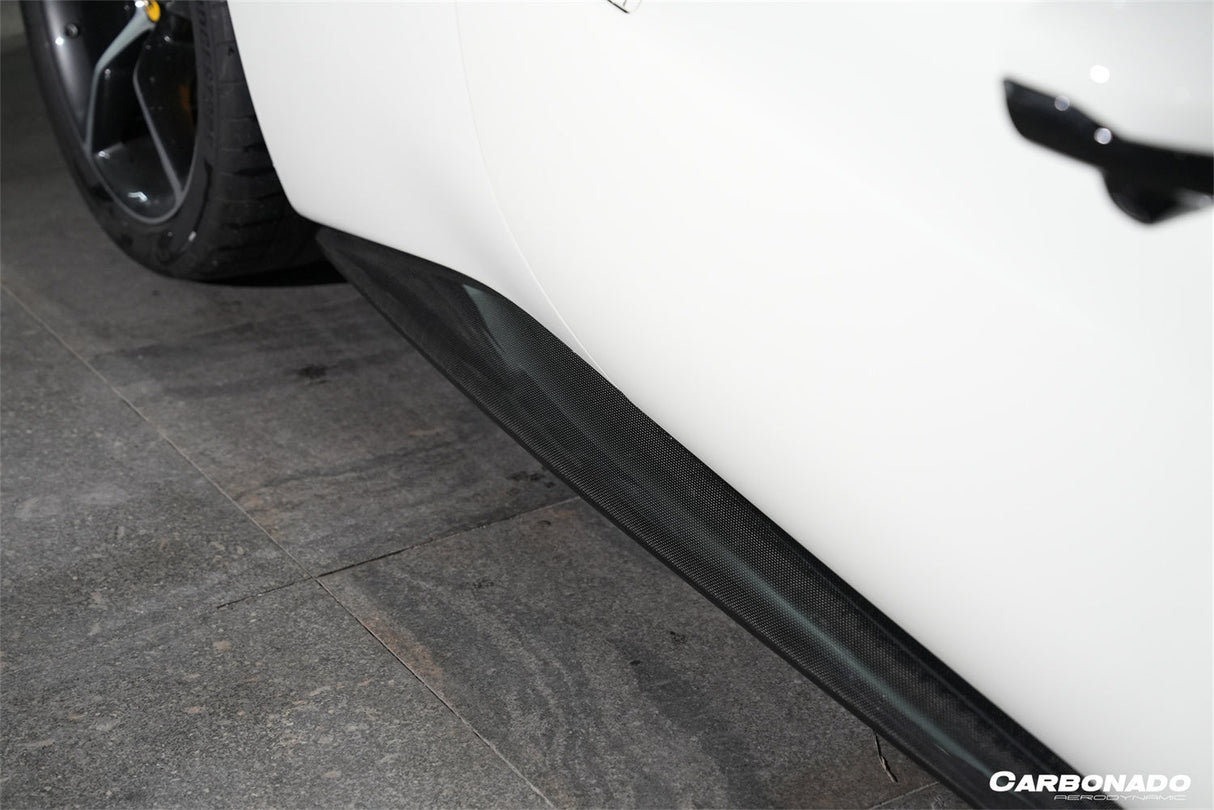 2022-UP Ferrari 296 GTB OEM Style Dry Carbon Fiber Side Skirts