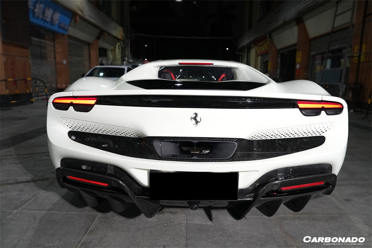 2022-UP Ferrari 296 GTB And GTS OE Style Carbon Fiber Rear Diffuser