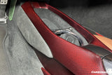 2022-UP Ferrari 296 GTB & GTS OE Style Dry Carbon Fiber center control surround panel Front end