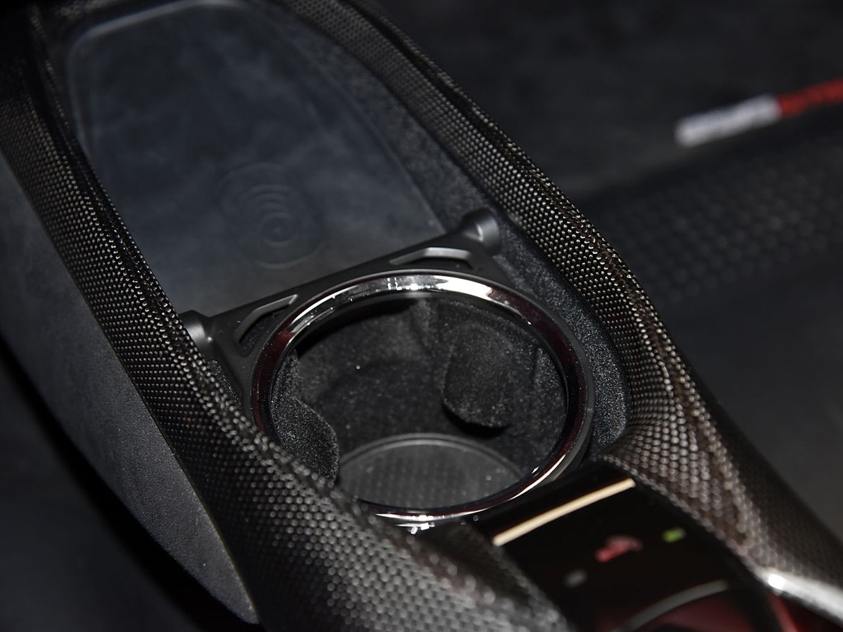 2022-UP Ferrari 296 GTB & GTS OE Style Dry Carbon Fiber center control surround panel Front end
