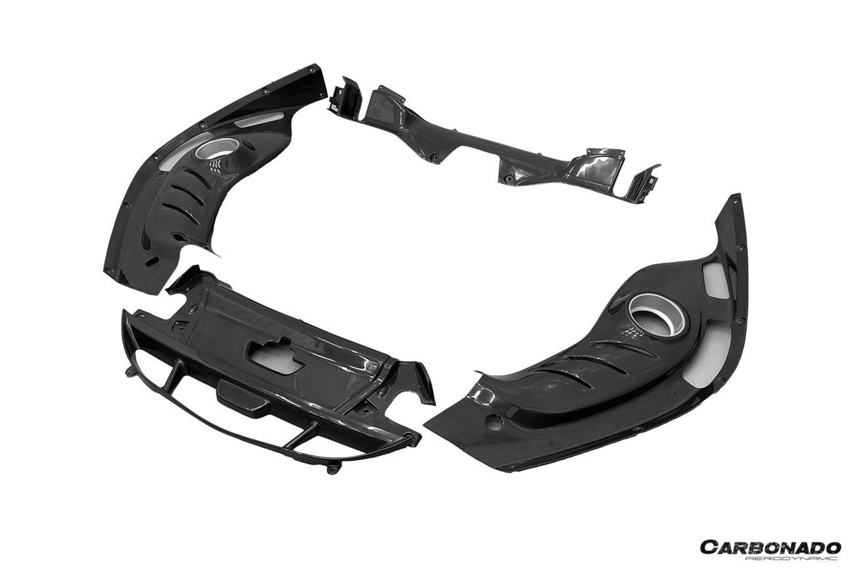 2022-UP Ferrari 296 GTB OE Style Dry Carbon Fiber Engine Bay Panel Replacement  Kits 4pcs