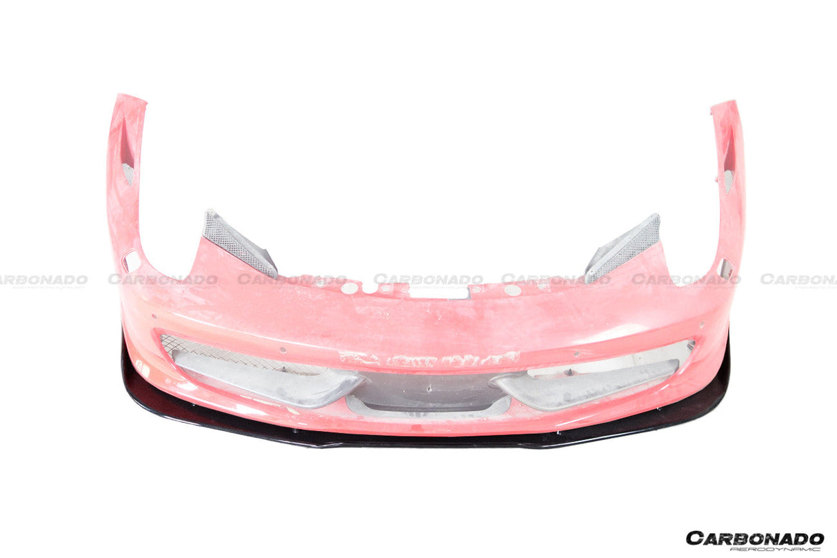 2010-2015 Ferrari Carbon Fiber Front Lip Carbonado (OE) Fits: 458 Italia and Spider