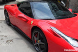 2010-2015 Ferrari Carbon Fiber Side Skirts Under Board Carbonado (AV) Fits: 458 Italia and Spider