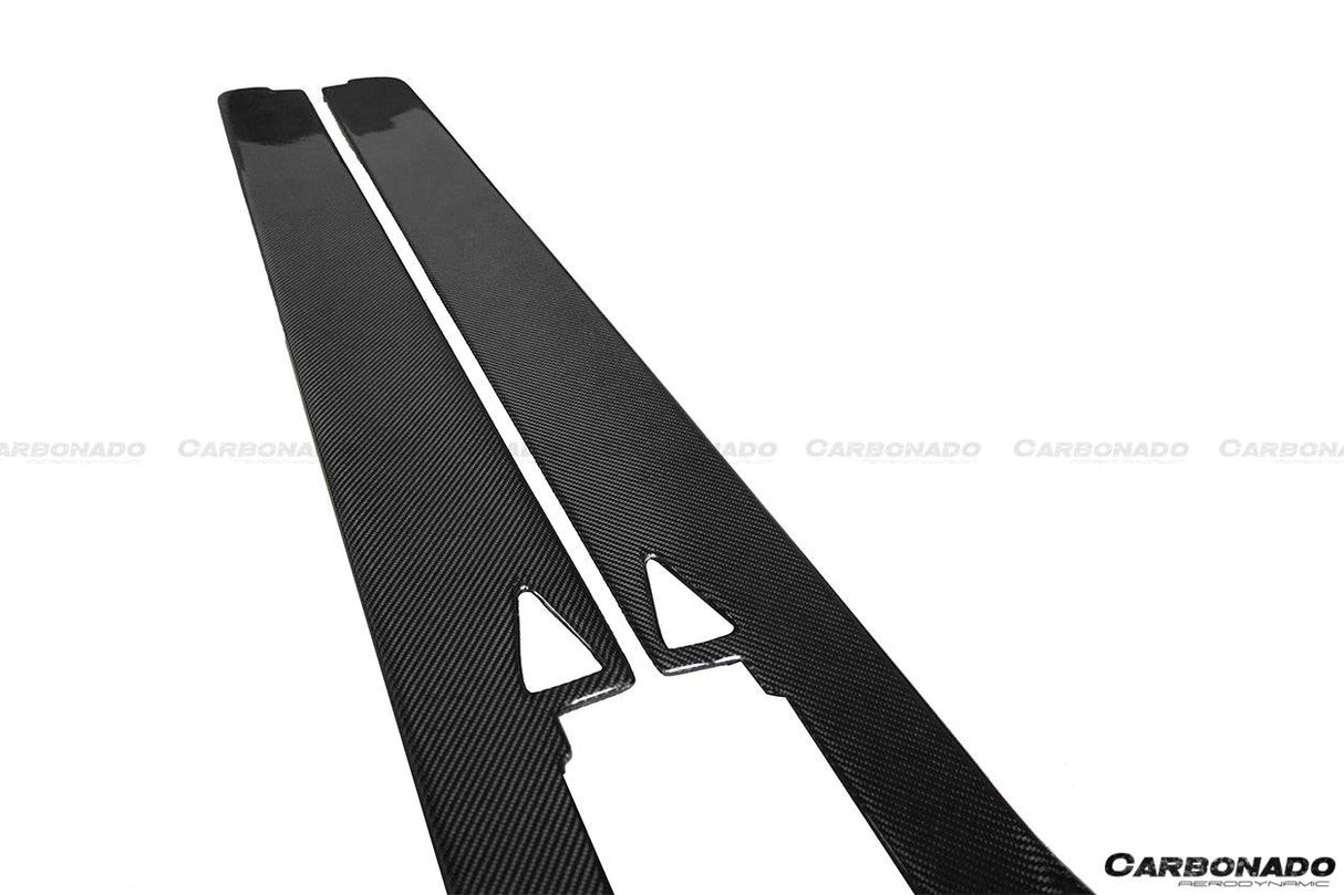 2010-2015 Ferrari Carbon Fiber Side Skirts Under Board Carbonado (AV) Fits: 458 Italia and Spider