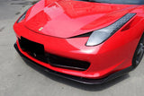 2010-2015 Ferrari Carbon Fiber Front Lip Carbonado (OE) Fits: 458 Italia and Spider