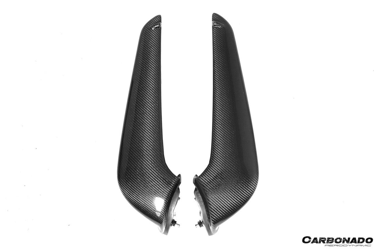 2010-2015 Ferrari Carbon Fiber Front Bumper Canards Carbonado (OE) Fits: 458 Italia and Spider