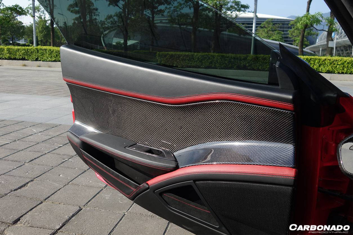 2010-2015 Ferrari Carbon Fiber Door Panel Interior Carbonado (OE) Fits: 458 Italia and Spider