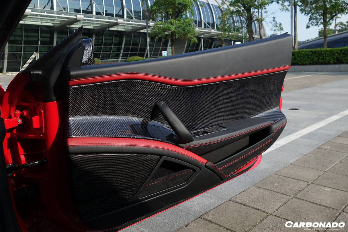2010-2015 Ferrari Carbon Fiber Door Panel Interior Carbonado (OE) Fits: 458 Italia and Spider