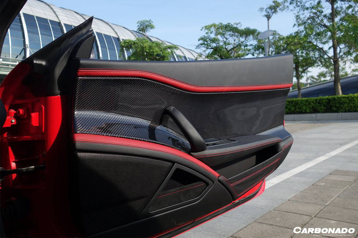 2010-2015 Ferrari Carbon Fiber Door Panel Interior Carbonado (OE) Fits: 458 Italia and Spider